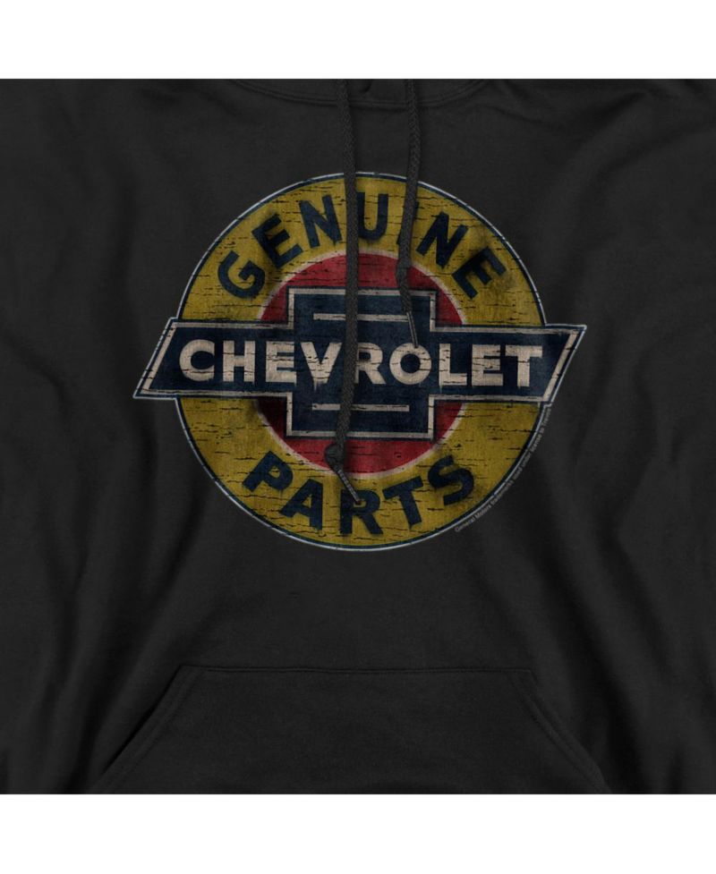 Men's Genuine Chevy Parts Distressed Sign Pull-Over Hoodie