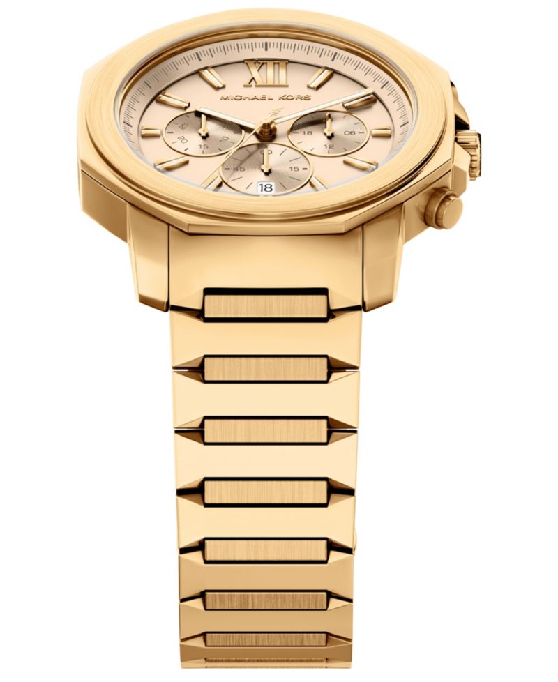 Men's Prescott Chronograph Gold-Tone Stainless Steel Watch, 44mm