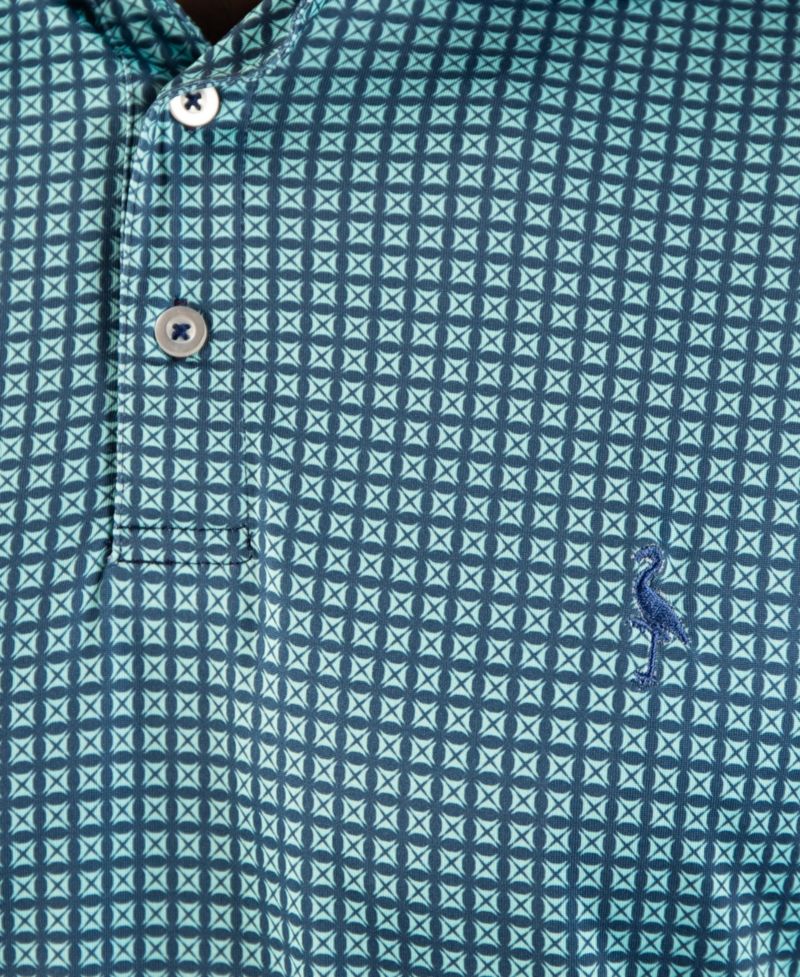 Men's Square Geo Performance Polo