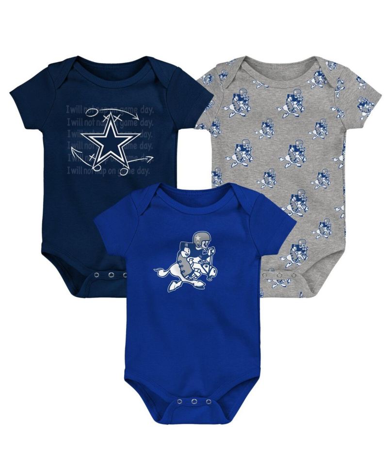 Baby Dallas Cowboys Team Starter 3-Pack Bodysuit Set