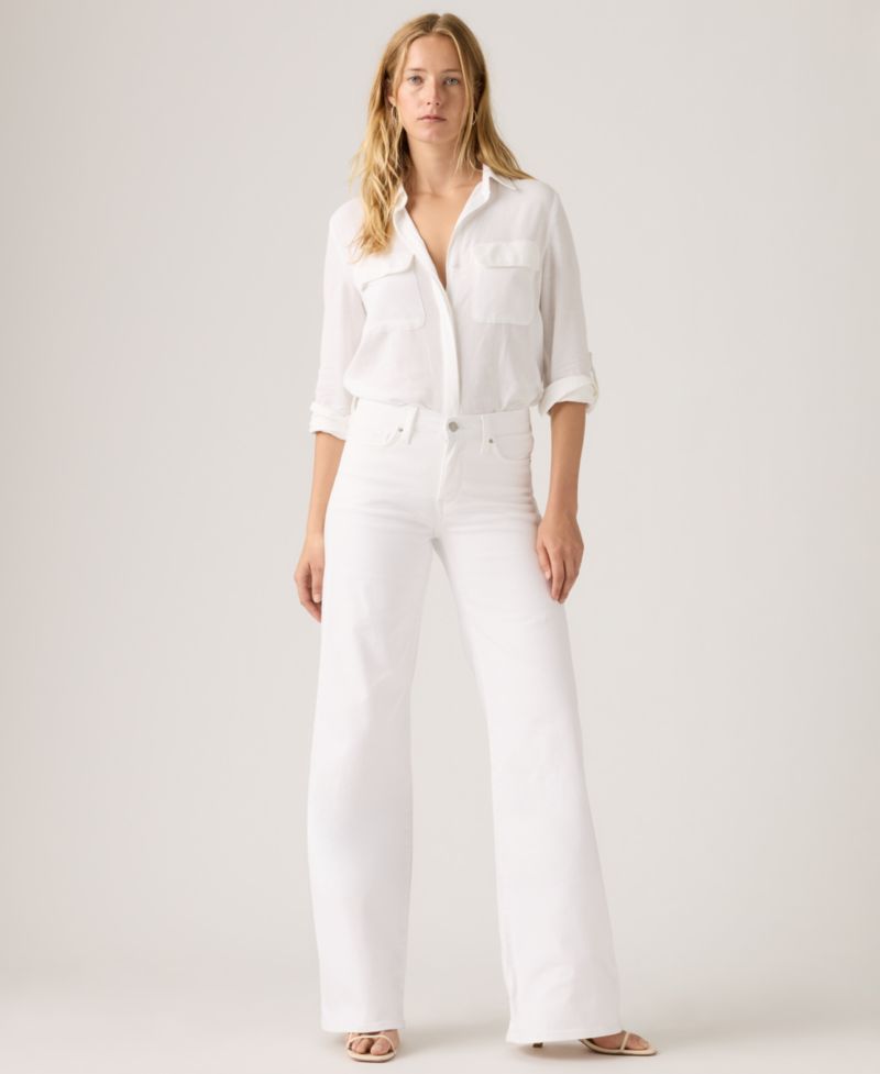Plus Size Mid Rise 318 Shaping Wide-Leg Jeans
