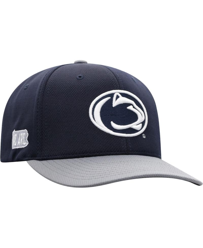 Men's Navy, Gray Penn State Nittany Lions Two-Tone Reflex Hybrid Tech Flex Hat