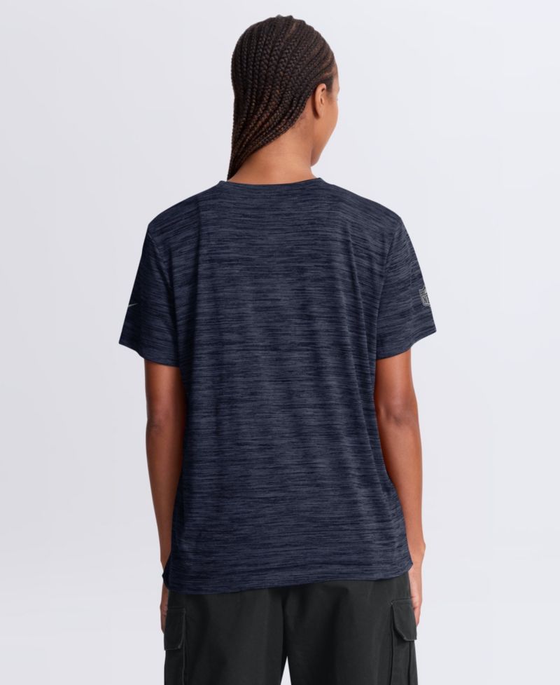 Women's New England Patriots Sideline Velocity Cross-Dyed Crewneck T-Shirt