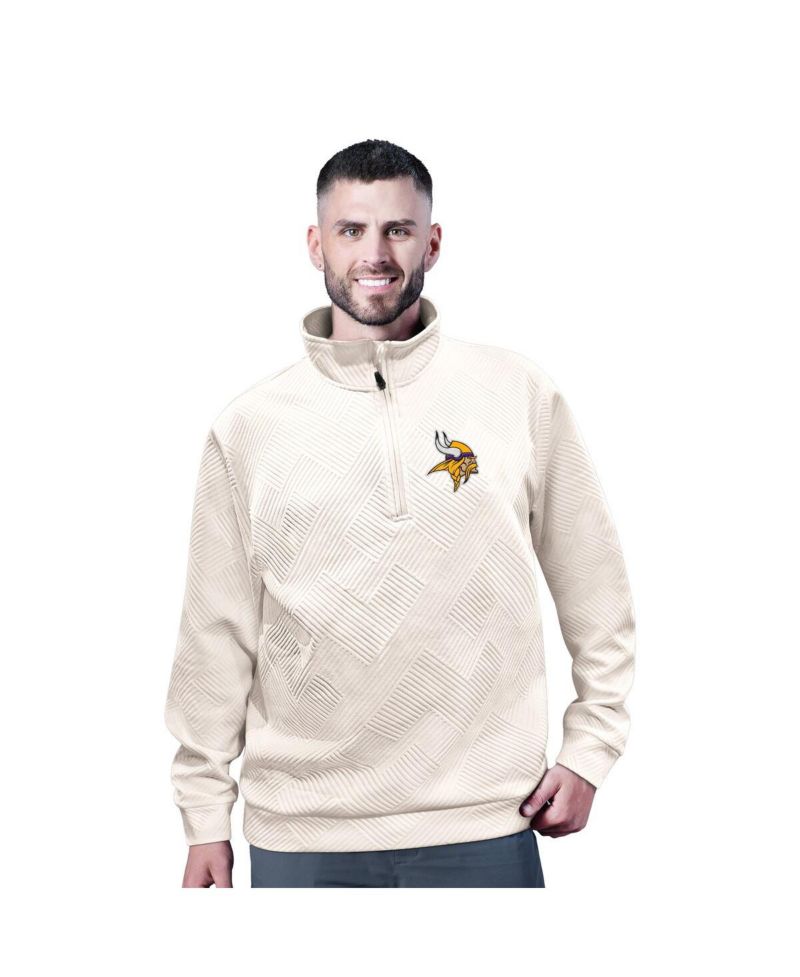 Men's White Minnesota Vikings Cross Training Half-Zip Pullover Hoodie