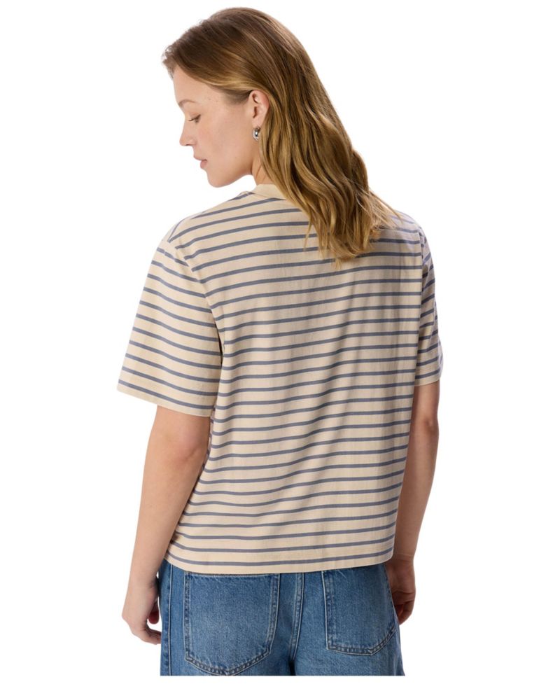 Women's Stripe Crewneck Cotton T-Shirt