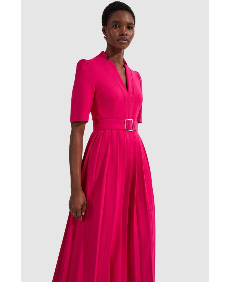 Women's Crepe Forever Pleat Midi Dress