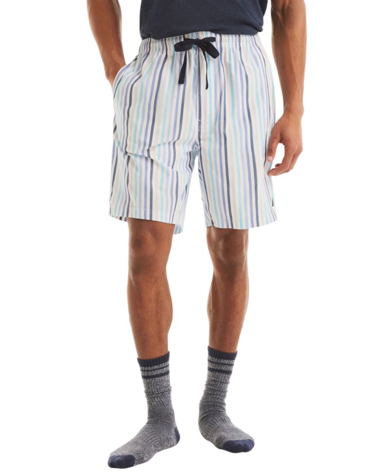 Men's Elastic Waistband Woven Pajama Shorts