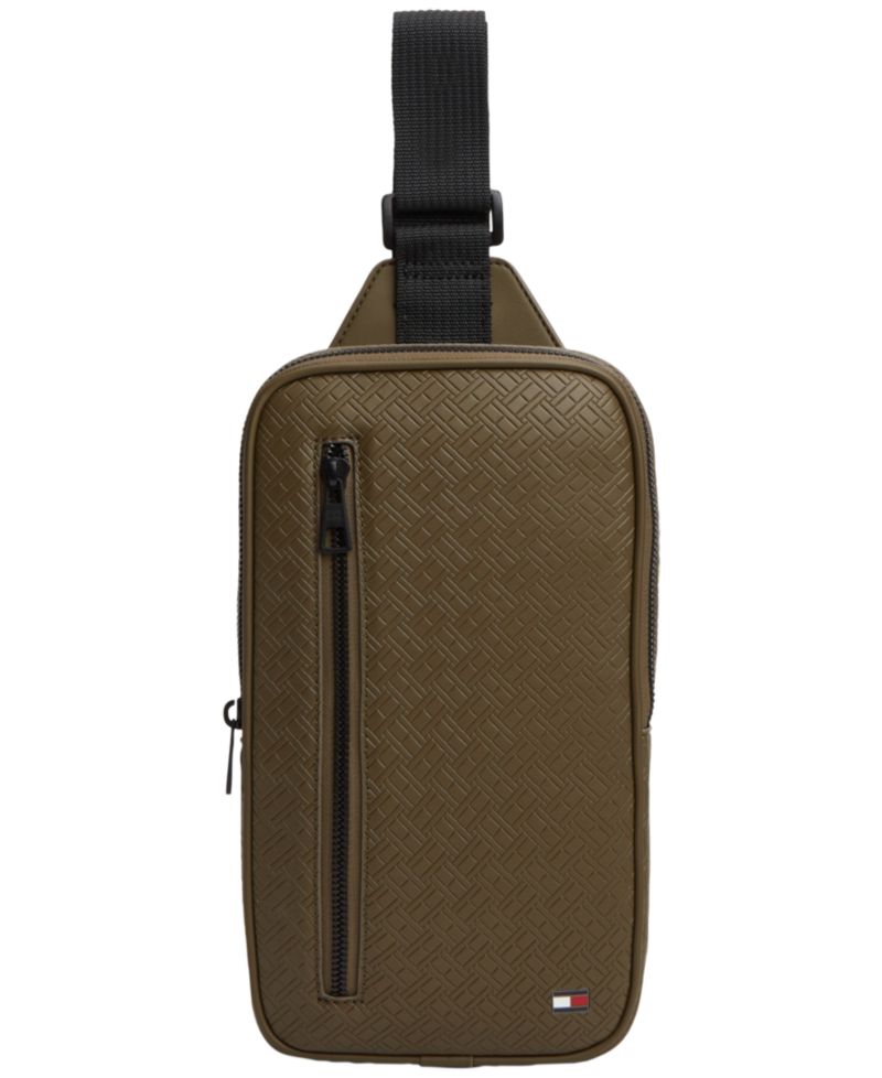 Men's Embossed Flag Sling Bag