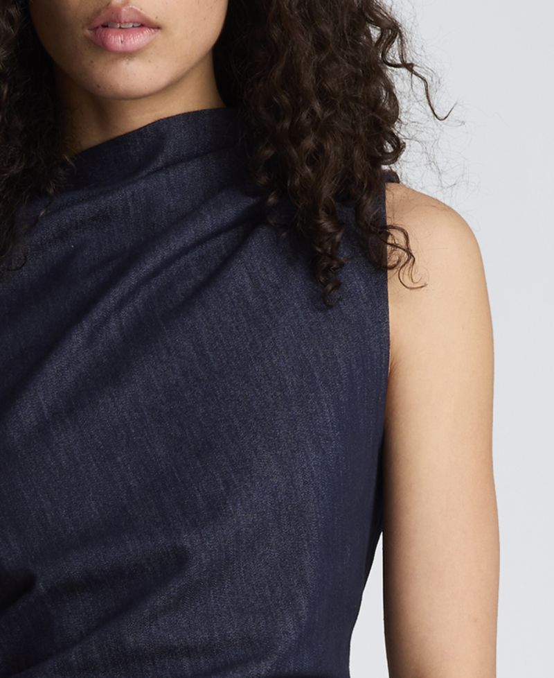 Women's Sleeveless Mock Neck Mini Dress