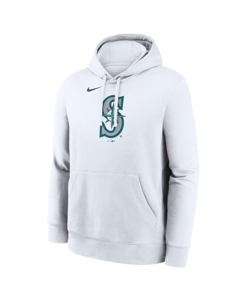 Men's White Seattle Mariners Logo Club Hoodie