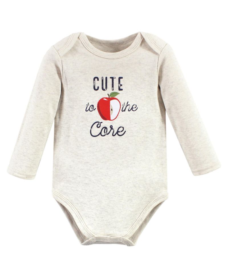 Baby Girls Hudson Breathable Cotton Long-Sleeve Bodysuit Bundle 3 Count