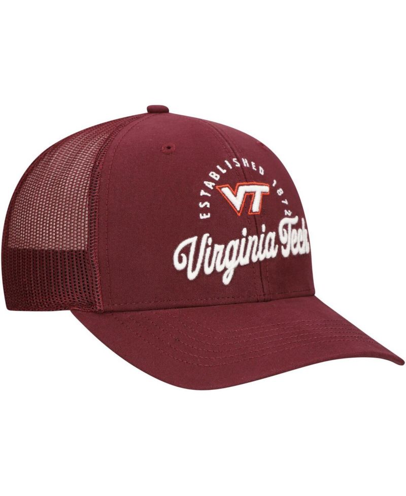 Men's Maroon Virginia Tech Hokies Pitstop Trucker Adjustable Hat