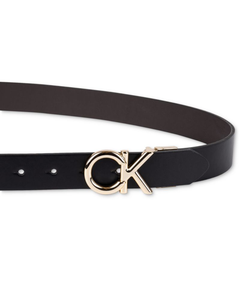 Women's Reversible Puffed CK Monogram Buckle Belt