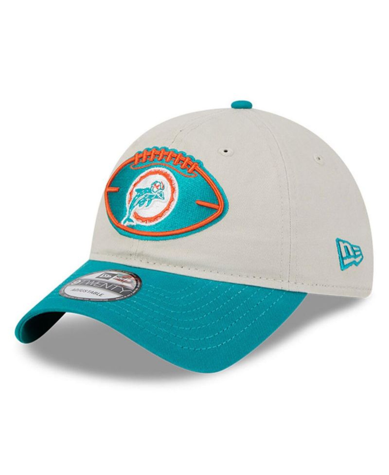 Men's Stone/Aqua Miami Dolphins 2024 Sideline Historic 9TWENTY Adjustable Hat