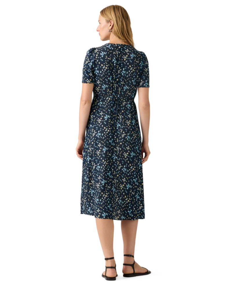 Women's Paola Short-Sleeve Crepe Midi Dress