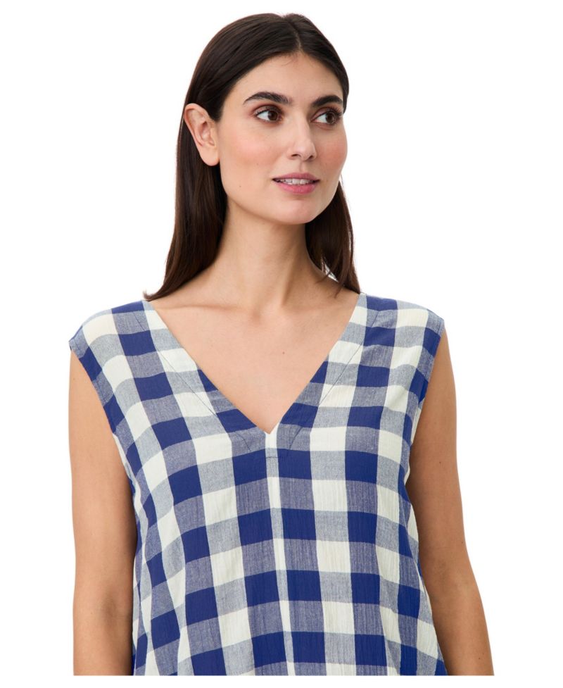 Women's Maordella V-Neck Checked Midi Dress