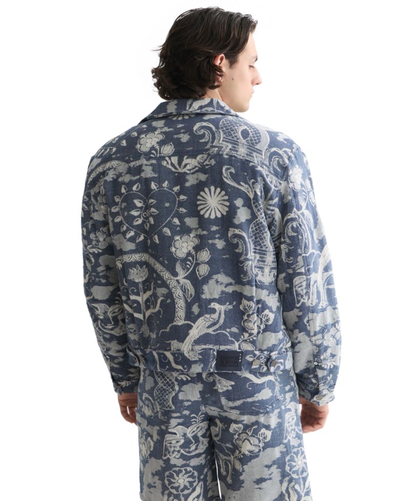 Men's Delfts Blauw Jacquard Trucker Jacket