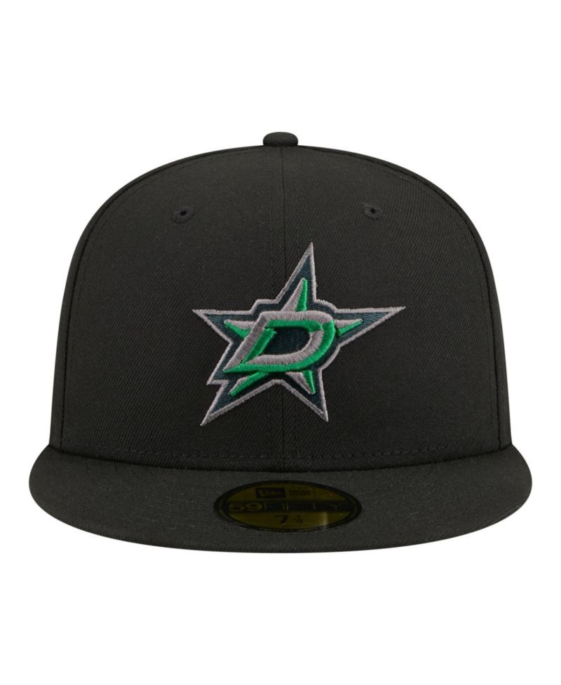 Men's Black Dallas Stars Color Pop 59FIFTY Fitted Hat