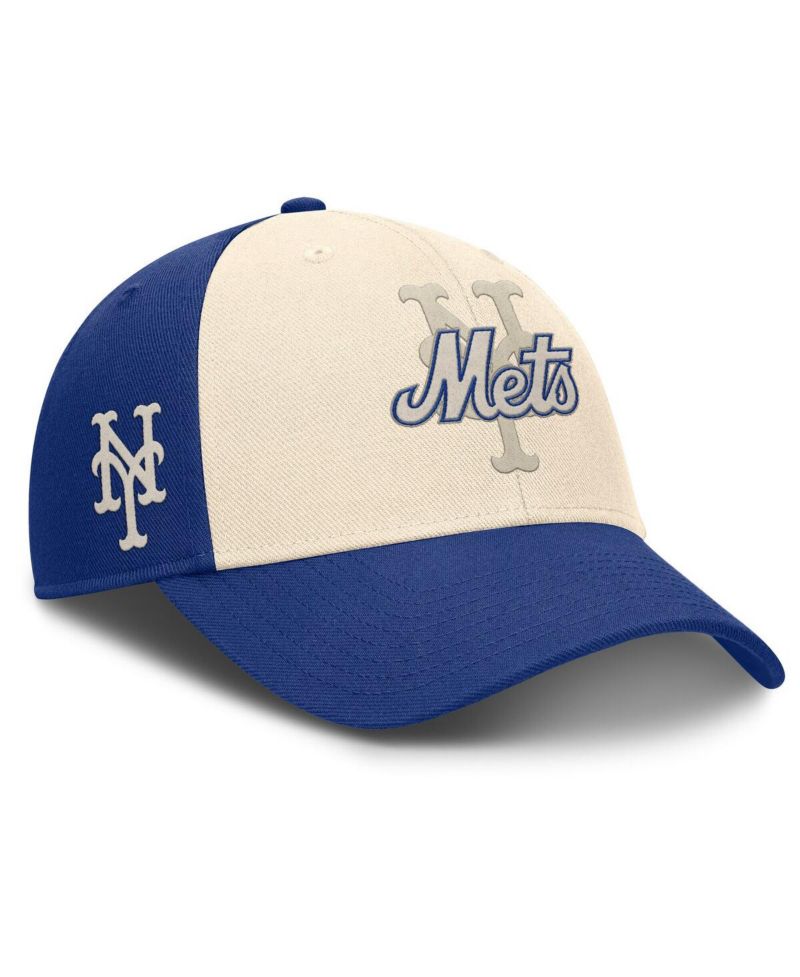 Men's Royal/Natural New York Mets Statement Club Performance Adjustable Hat