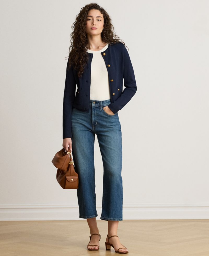 Women's High-Rise Relaxed-Fit Straight-Leg Jeans, 26" Inseam