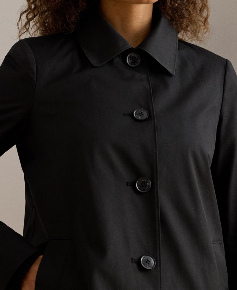 Women's Hooded Water-Resistant A-Line Raincoat, Created for Macy's