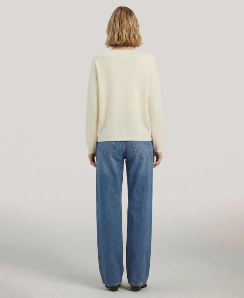 Women's Round Neck Long-Sleeve Cardigan