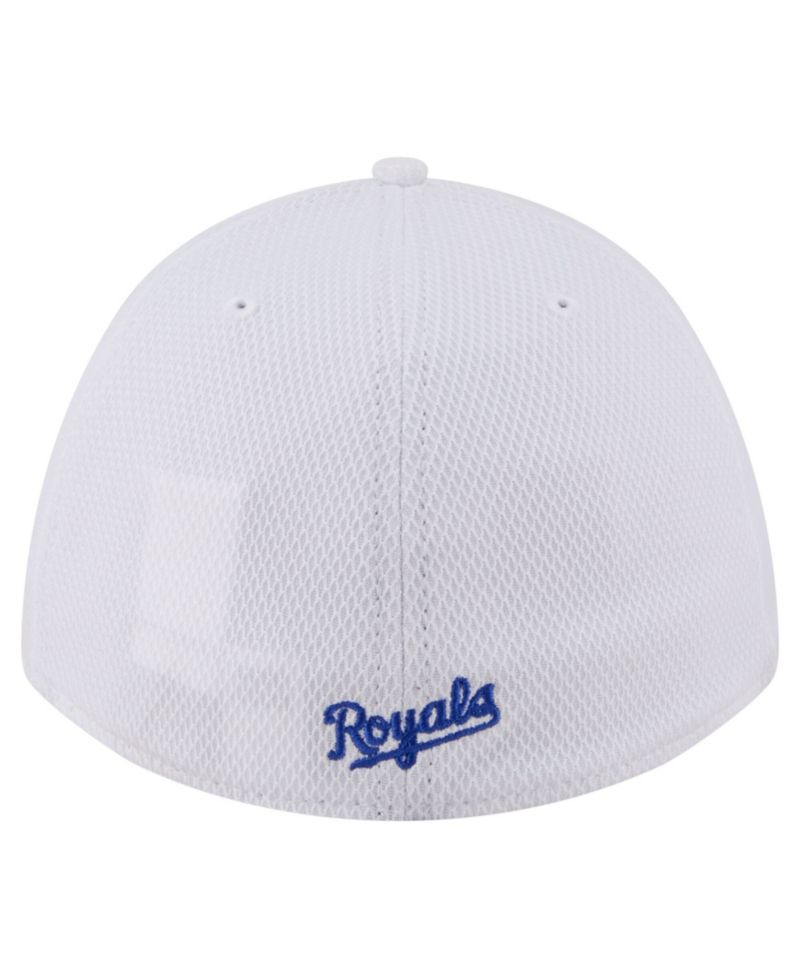 Men's White Kansas City Royals Cut n Sew 39THIRTY Flex Hat