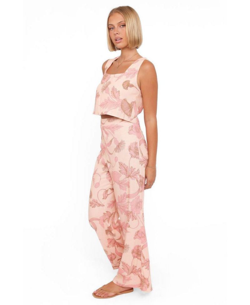 Women's Brayden Wide Leg Linen Pant