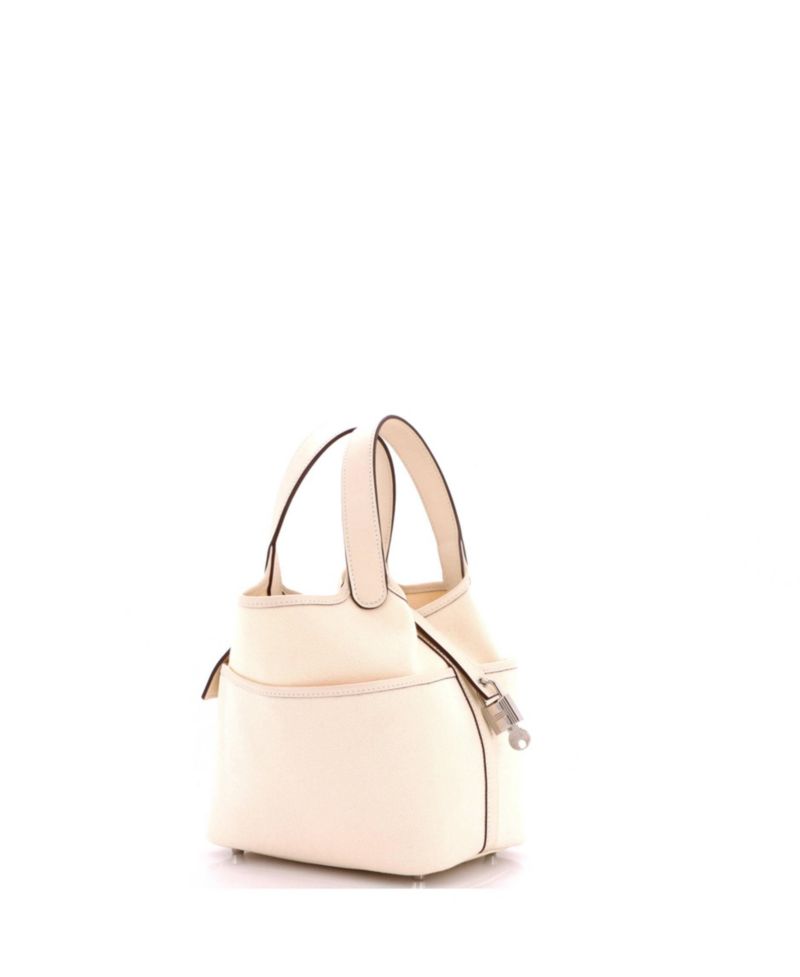 Pre-Owned Hermes PM Cargo Picotin Lock Bag Canvas and Swift