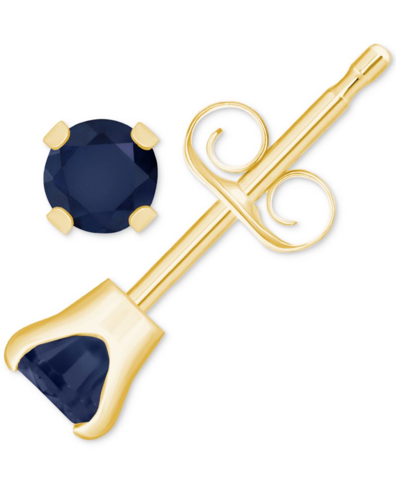 Aquamarine (1/5 ct. t.w.) Solitaire Stud Earrings in 14k Gold (Also in Sapphire, Emerald & Ruby)