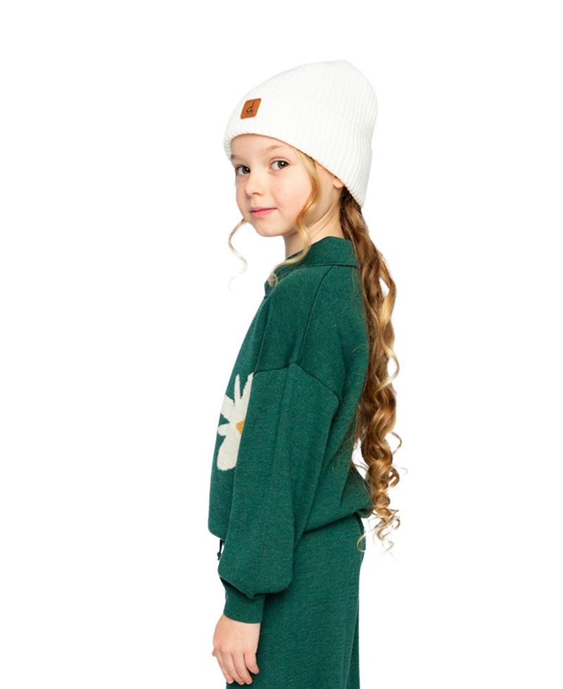 Little and Big Girl (6-12) Knitted Sweater Jasper Printed