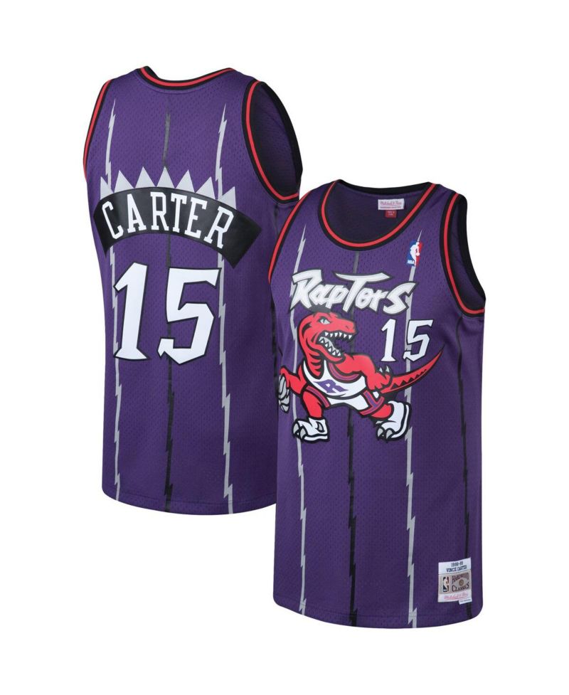 Men's Vince Carter Purple Toronto Raptors Big and Tall Hardwood Classics Jersey