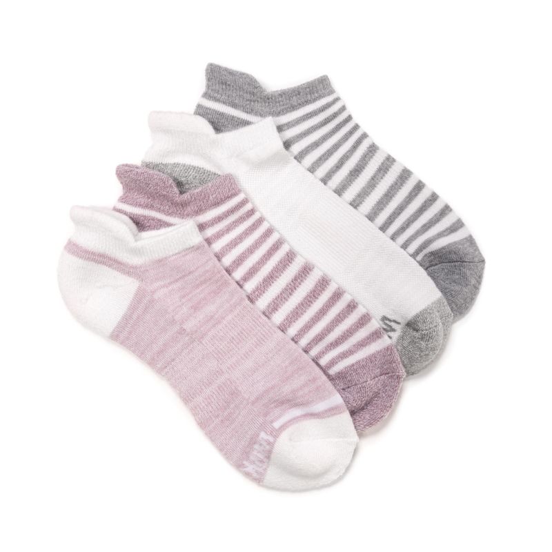 Women's Dream Step Sporty Low Cut Ankle Socks, 4 Pair Pack