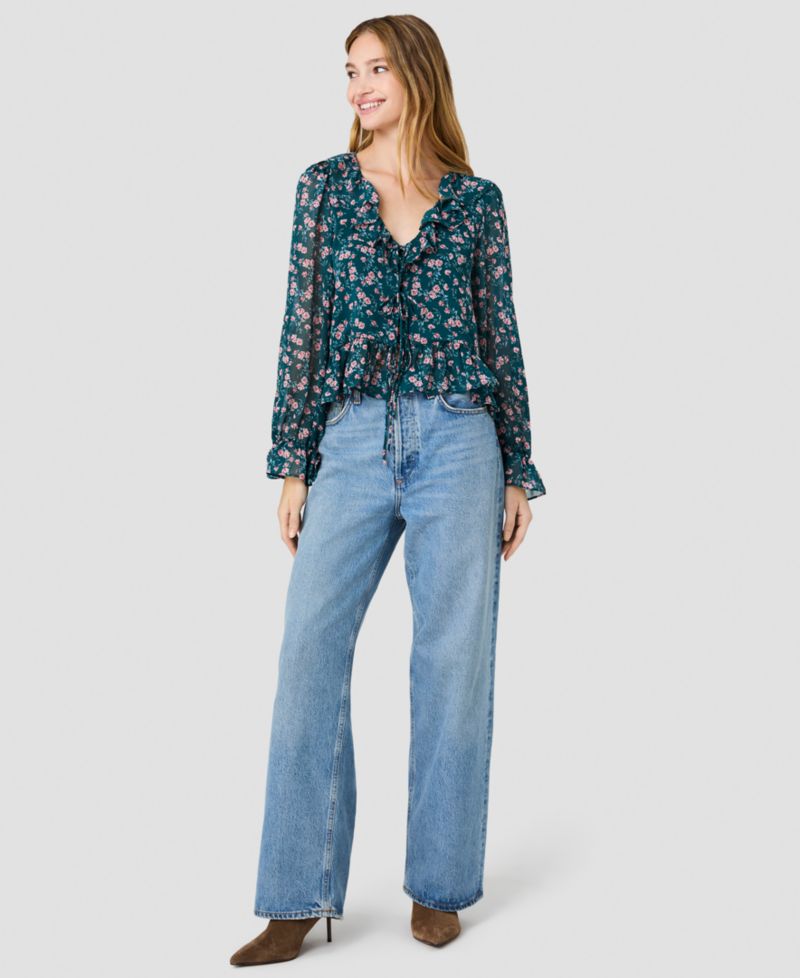 Women's Marina Tie-Front V-Neck Top