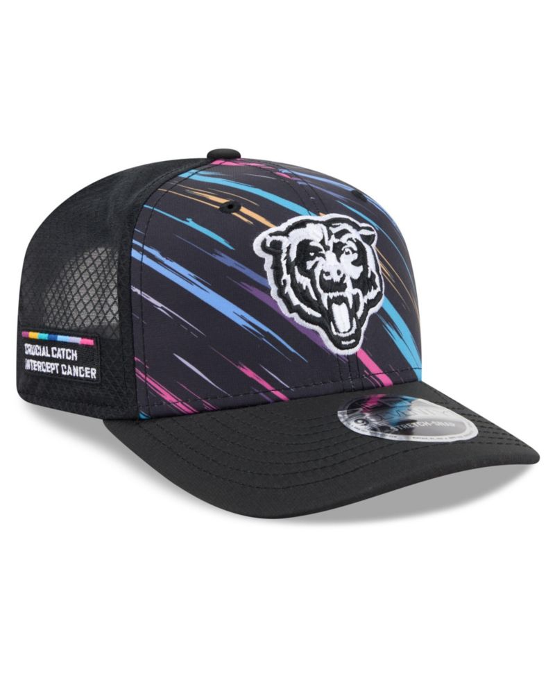 Men's Black Chicago Bears 2026 NFL Cruical Catch 9SEVENTY Adjustable Trucker Hat