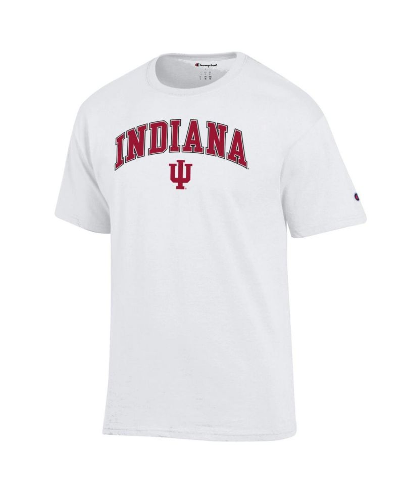 Men's White Indiana Hoosiers Arch Over Logo T-Shirt