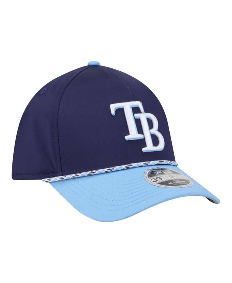 Men's Navy/Light Blue Tampa Bay Rays Rope M-Crown A-Frame 39THIRTY Flex Hat