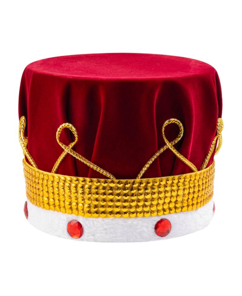 Red Velvet King Crown for Kids