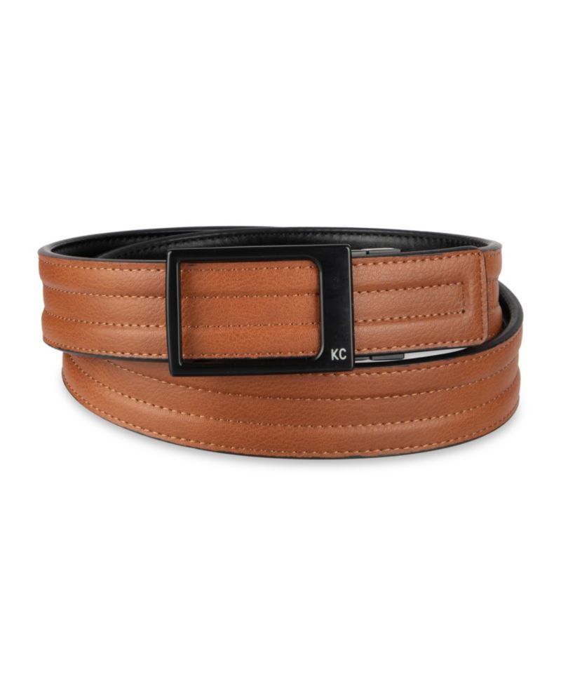 Men's Reversible Compression Plaque Locking Buckle Belt