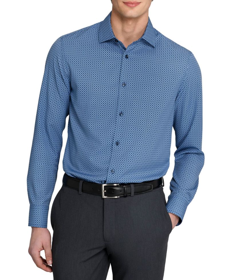 Men's Performance Stretch Tile Print Dress Shirt