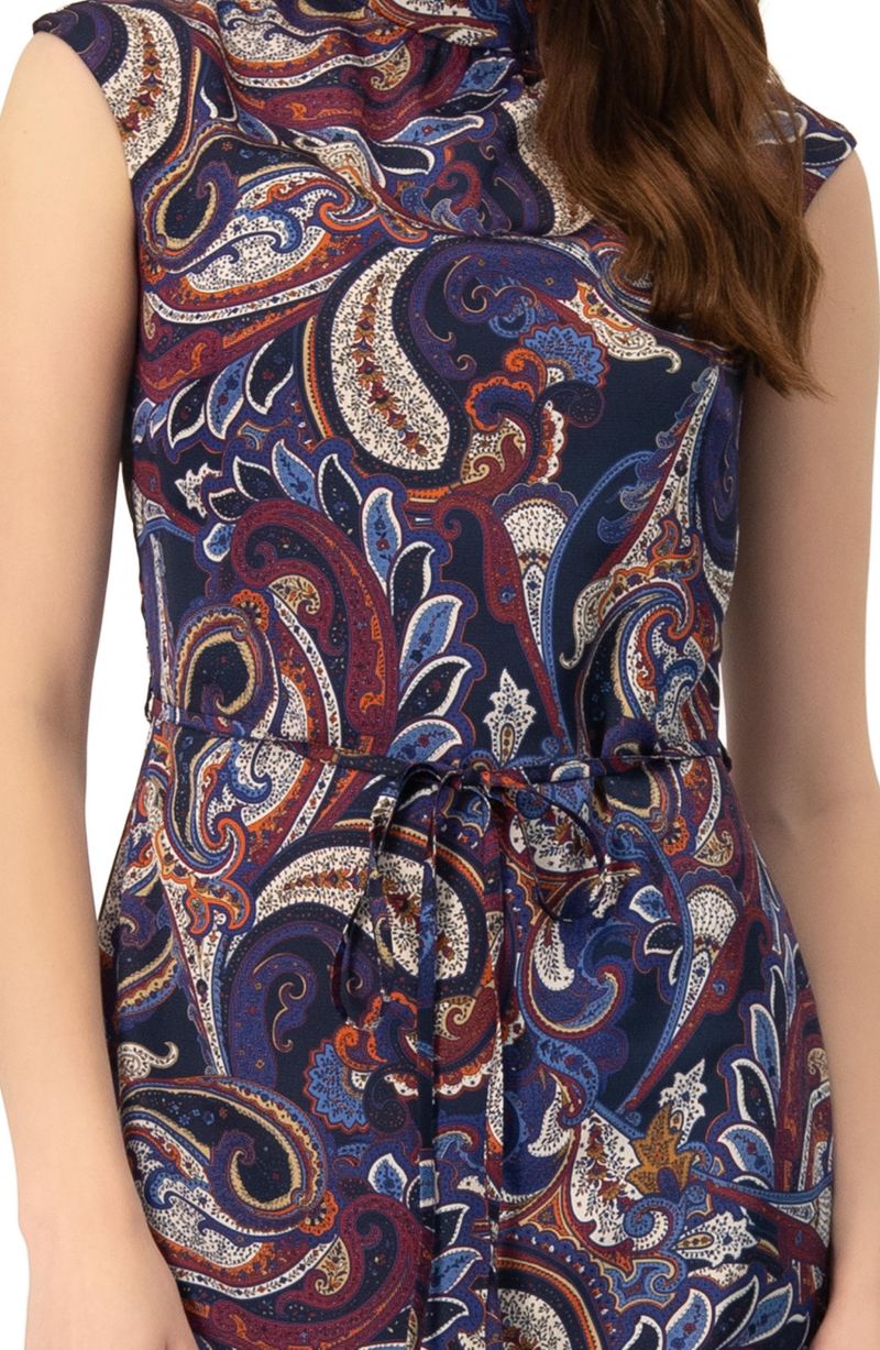 Women's Short Off-Shoulder Paisley Print Dress