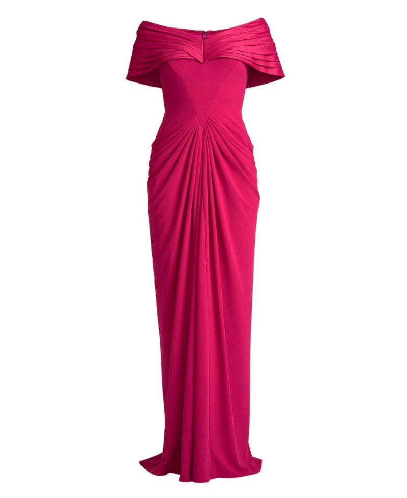 Women's Seraphine Pleated Portrait Collar Gown