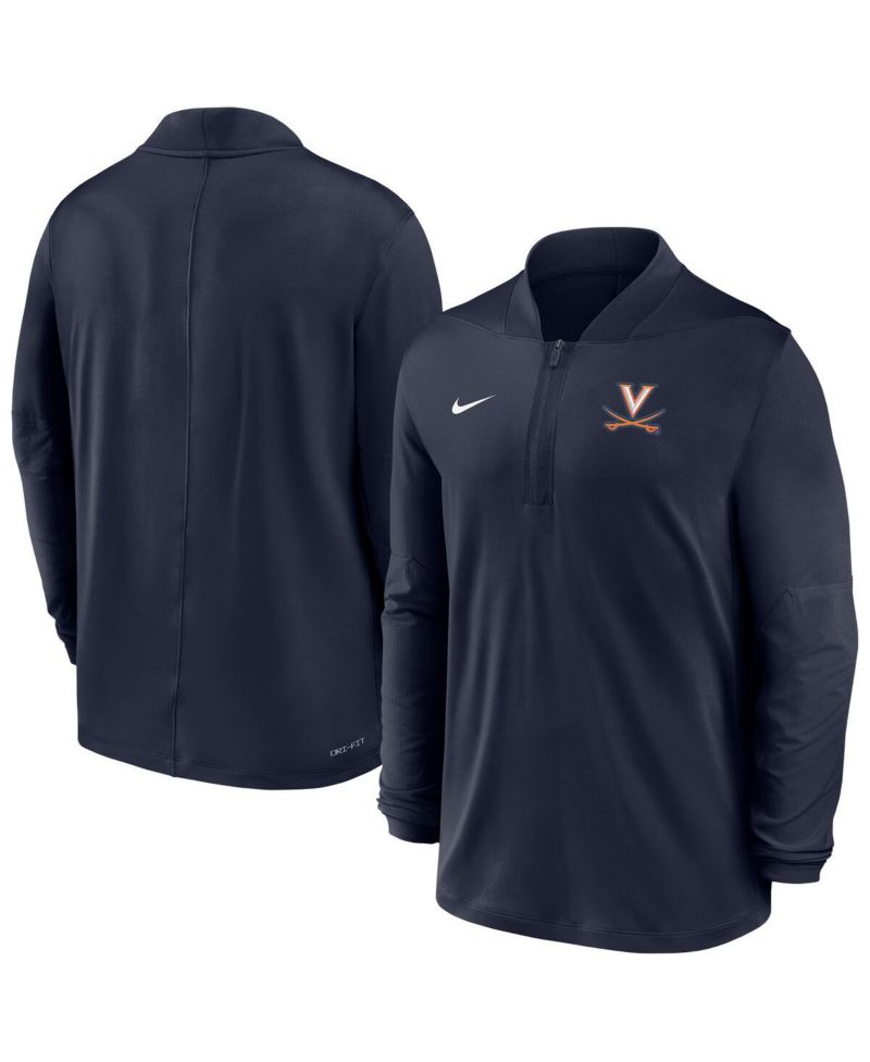 Men's Navy Virginia Cavaliers Dri-FIT Half-Zip Pullover Sweatshirt