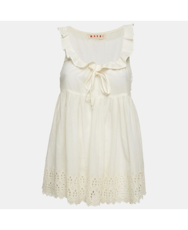 Women's Cotton Adjustable Ruffle Neck Mini Dress