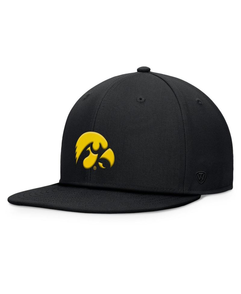 Men's Black Iowa Hawkeyes Fundamental Snapback Hat