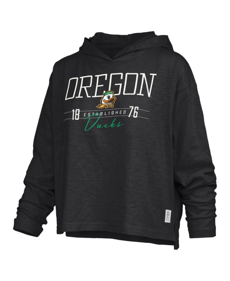 Women's Oregon Ducks Castillo Slub Long-Sleeve Hooded T-Shirt