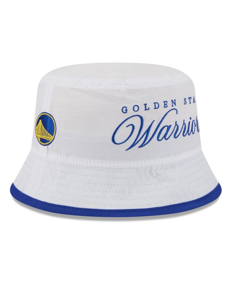 Men's White/Royal Golden State Warriors 2025 NBA Draft Nylon Bucket Hat