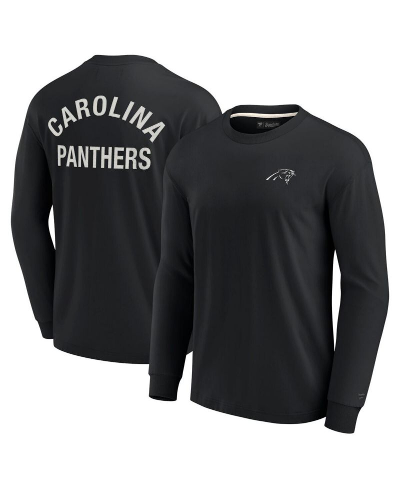 Men's and Women's Black Carolina Panthers Super Soft Long Sleeve T-shirt