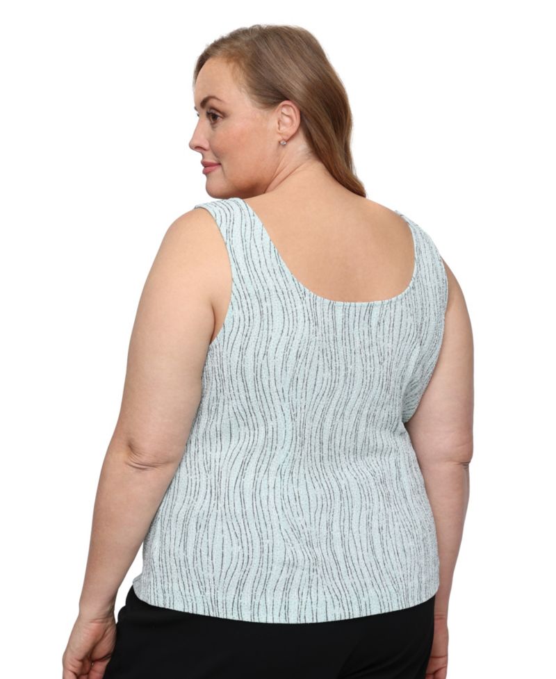 Plus Size Scoop Neck Top And Jacket, 2-Piece Set
