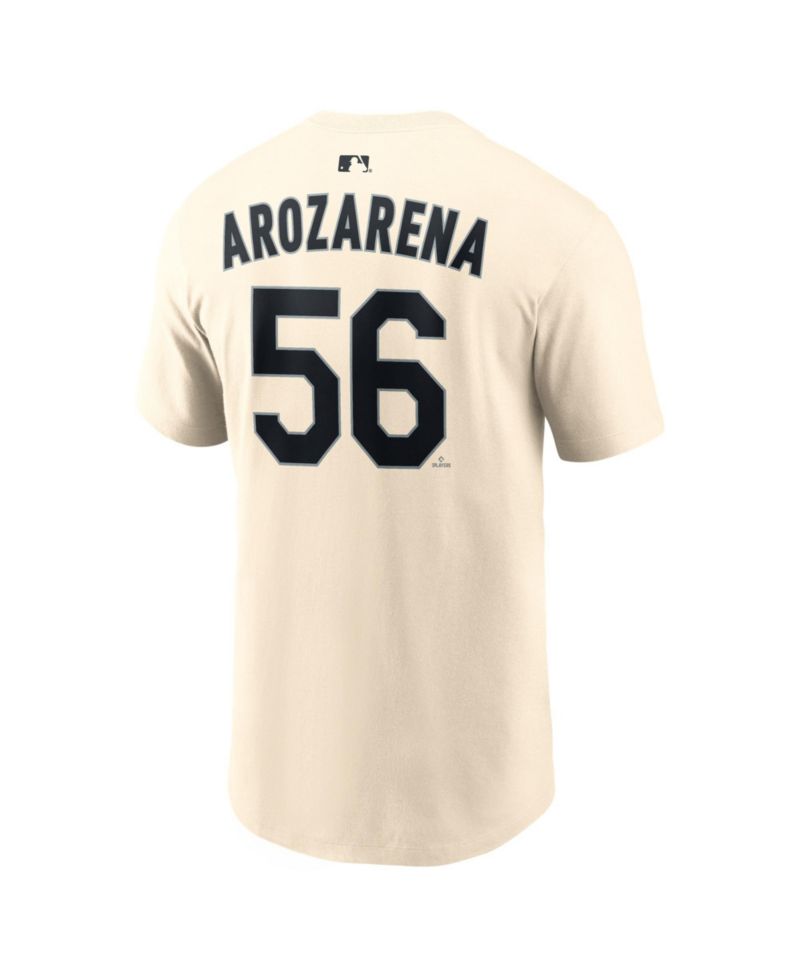 Men's Randy Arozarena Natural Seattle Mariners Name & Number T-Shirt